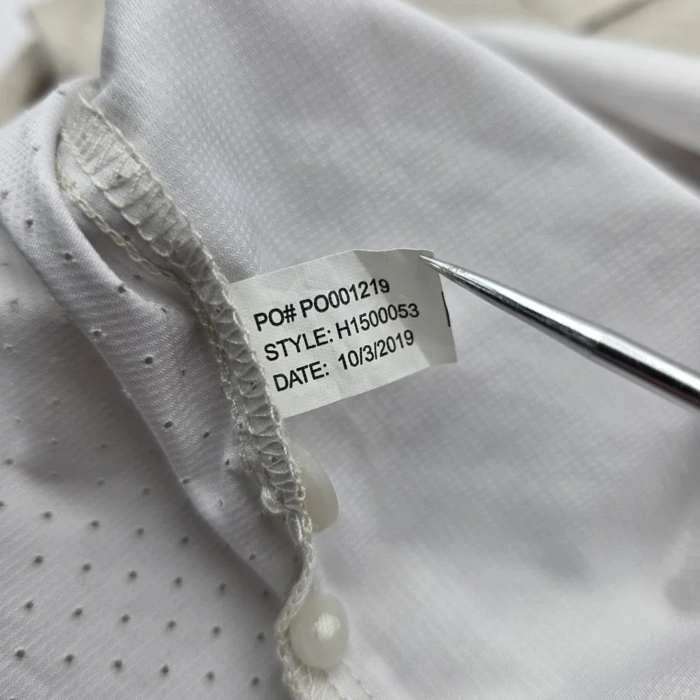 Huk Performance Men's XL Woven Teaser Short Sleeve Fish AOP Shirt-Bone/Brown - Picture 9 of 9